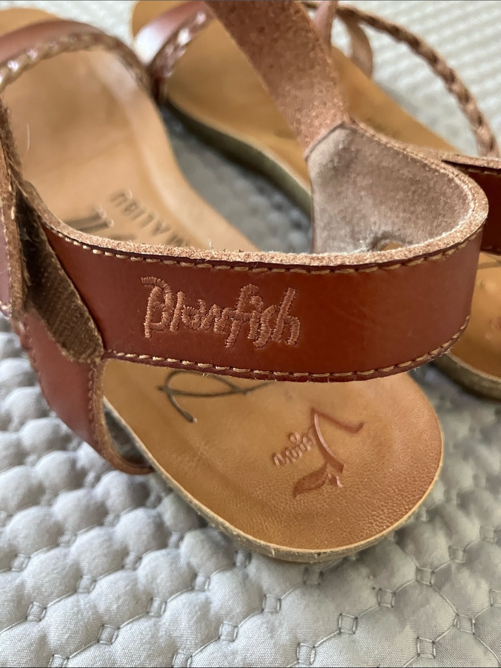 Blowfish Tan Braided Strap Flat Sandals - Picture 5 of 7